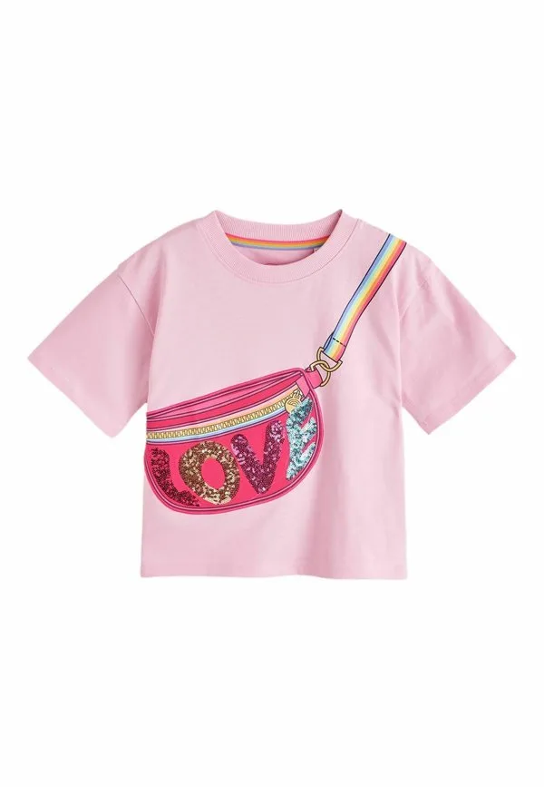 Футболка с принтом Little Bird, Pink Bag Rainbow Strap — фото 4