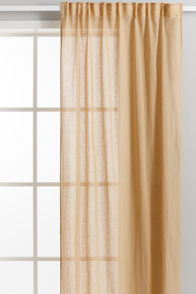 

Комплект из 2 штор из смеси льна H&M, 120x250 см, желтый
