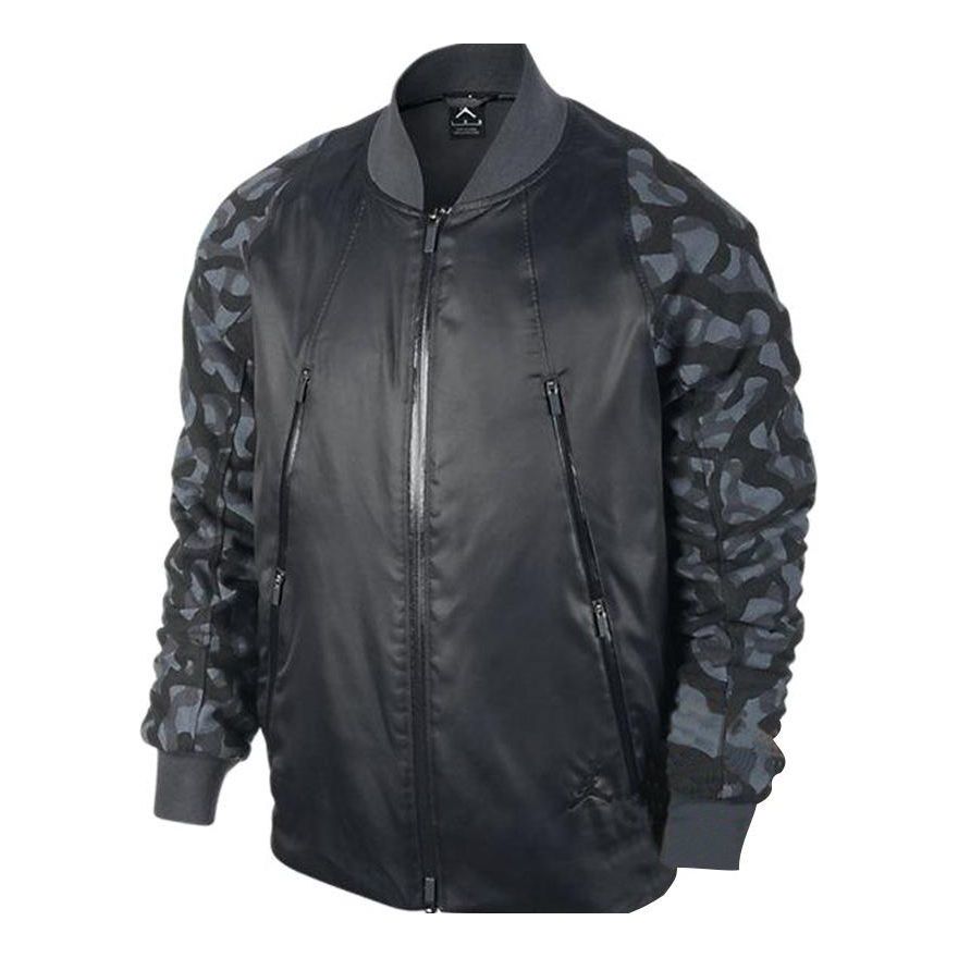 

Куртка Air Jordan Solid Color Zipper Casual Sports Jacket Men's Black 716847-021, черный