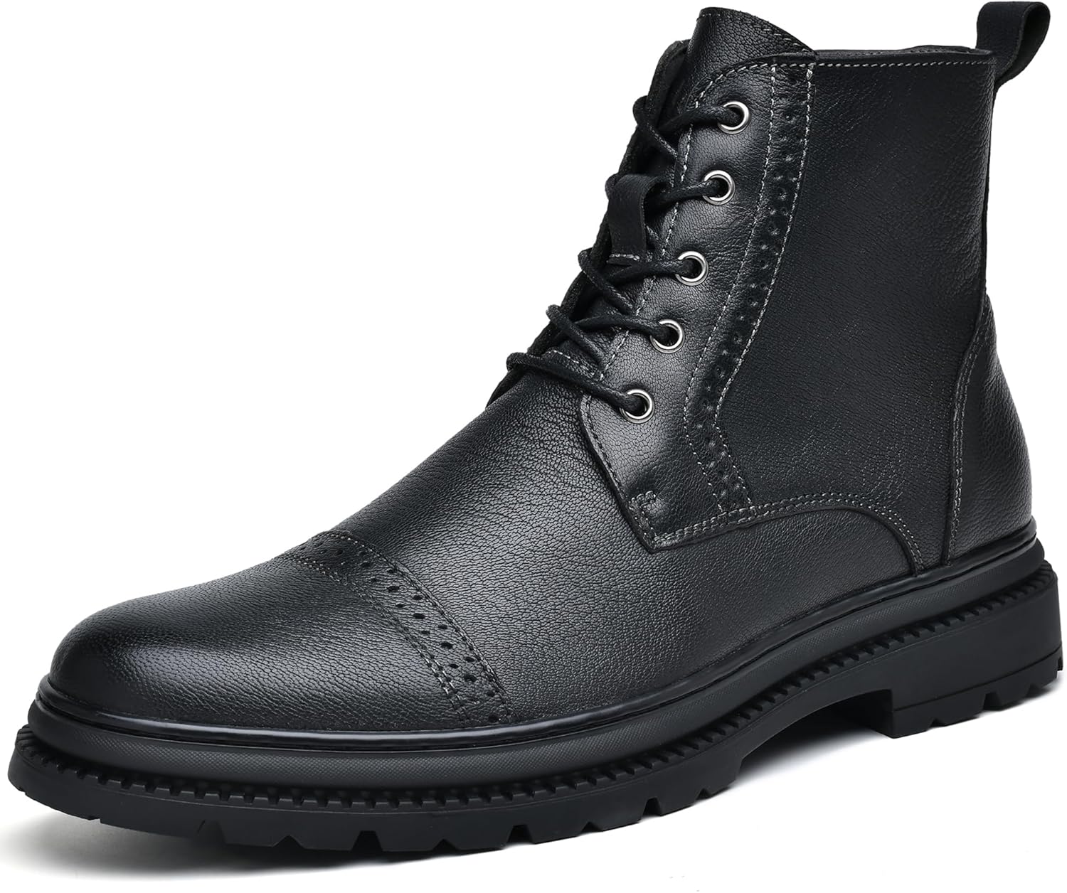 

Мужские оксфорды Arkbird, повседневные модные ботинки из натуральной кожи, броги, чукка, ботинки до щиколотки для мужчин, черный