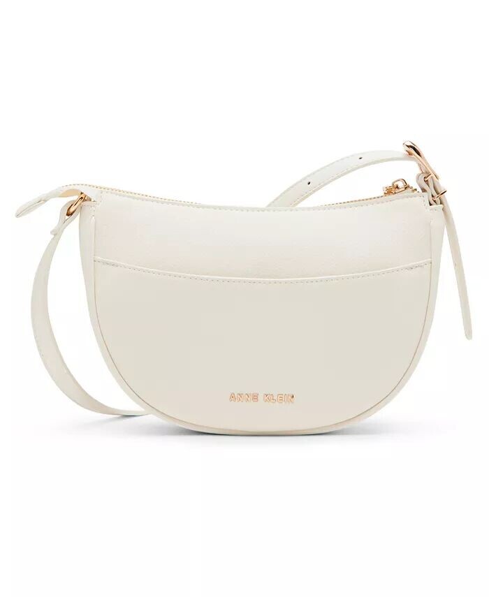 

Маленькая сумка через плечо со скульптурной пряжкой Anne Klein, белый