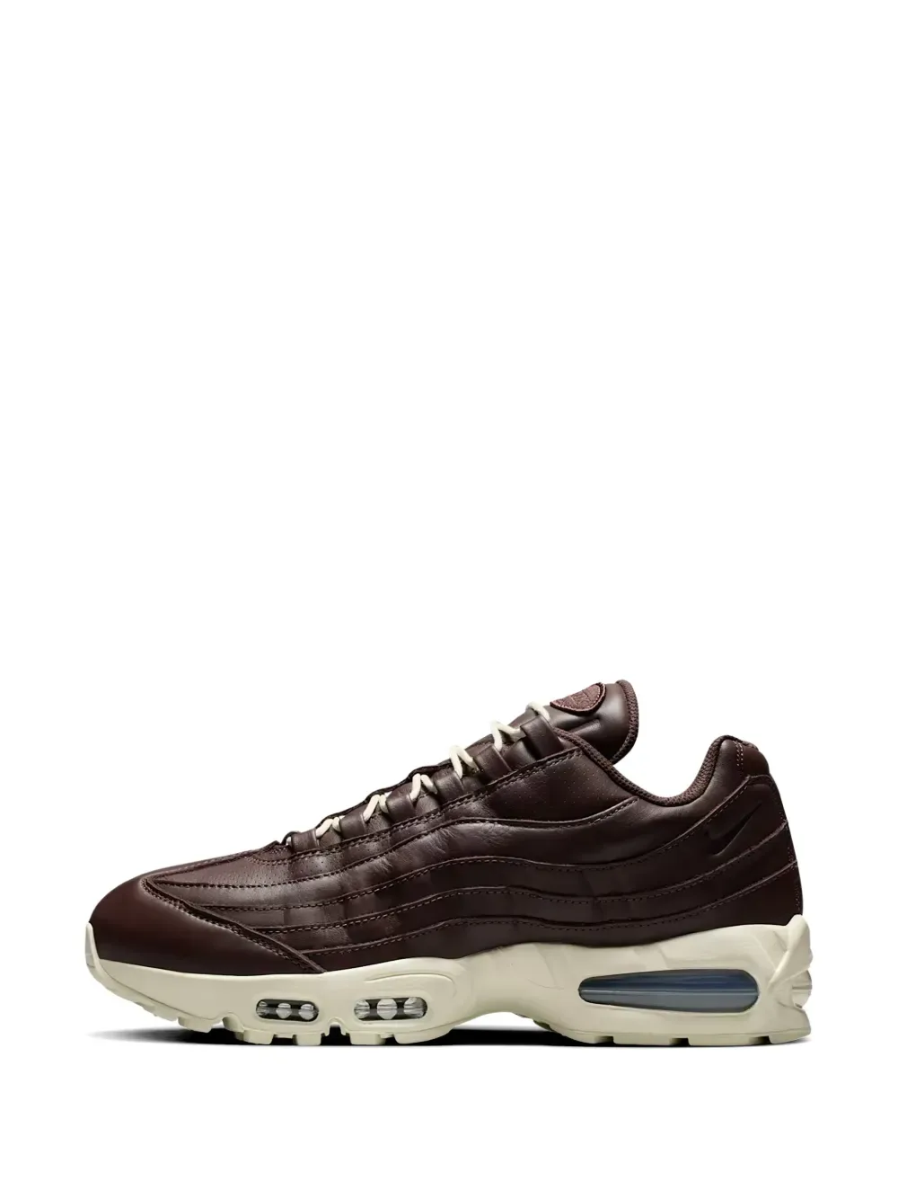 Кожаные кроссовки Air Max 95 Nike, коричневый