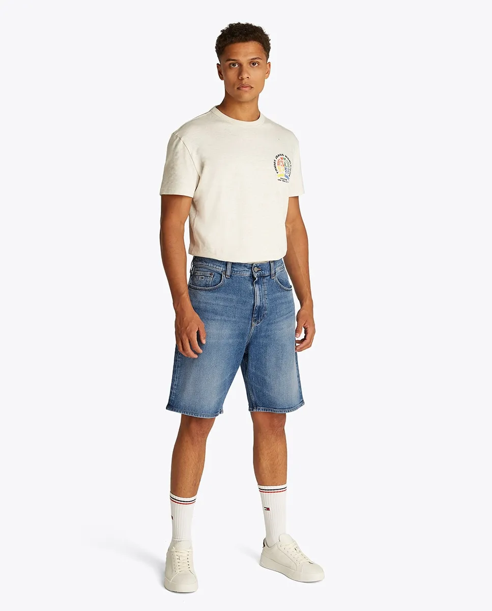 

Мужские короткие джинсы Isaac свободного кроя со средней посадкой Tommy Jeans, синий