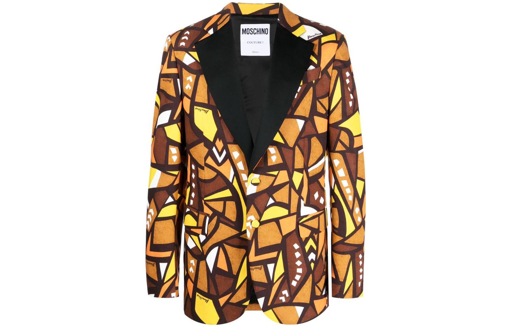 

Мужской деловой костюм оранжевый MOSCHINO