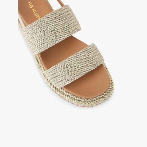 Сандалии Kg Kurt Geiger Phoebe с плетеными веревочными деталями, золотой — фото 2
