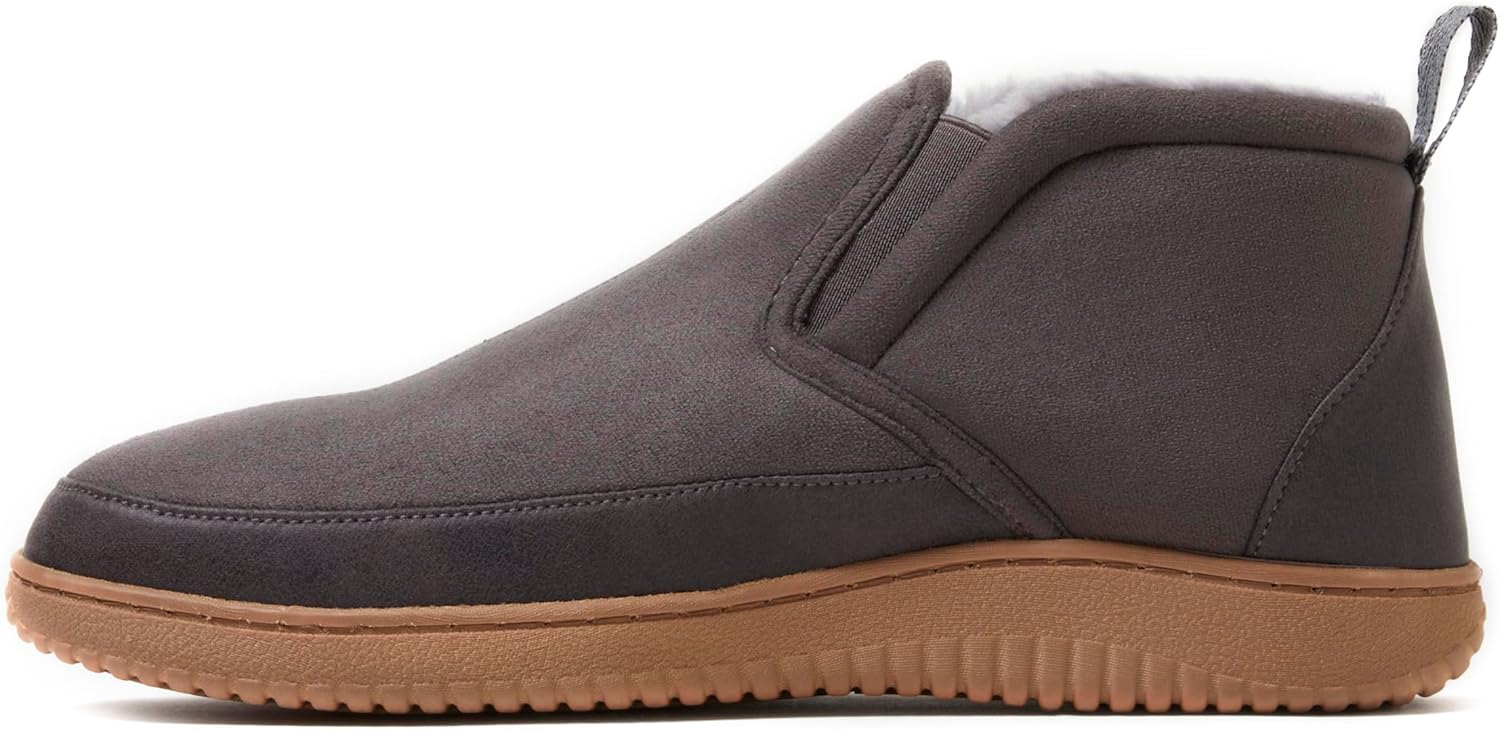 Мужские ботинки Dearfoams Spencer из микрозамши для дома и улицы с флисовой подкладкой, Pavement — фото 3