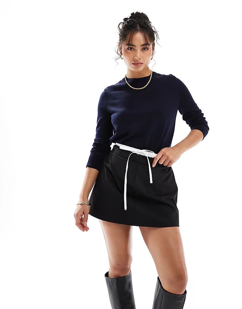 

Мини-юбка с двойным поясом ASOS DESIGN