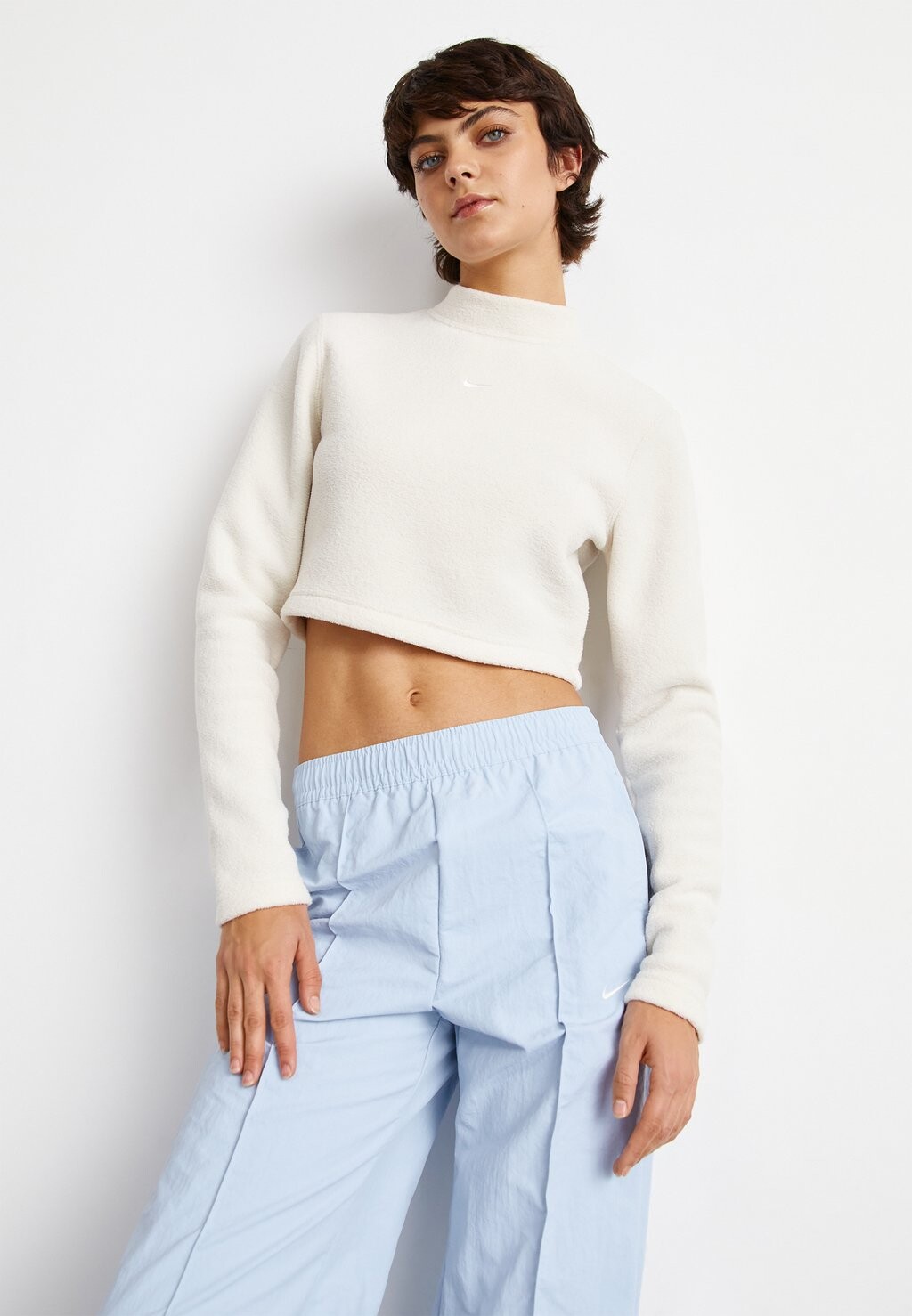 

Флисовая толстовка Crop Nike, цвет orewood/sail