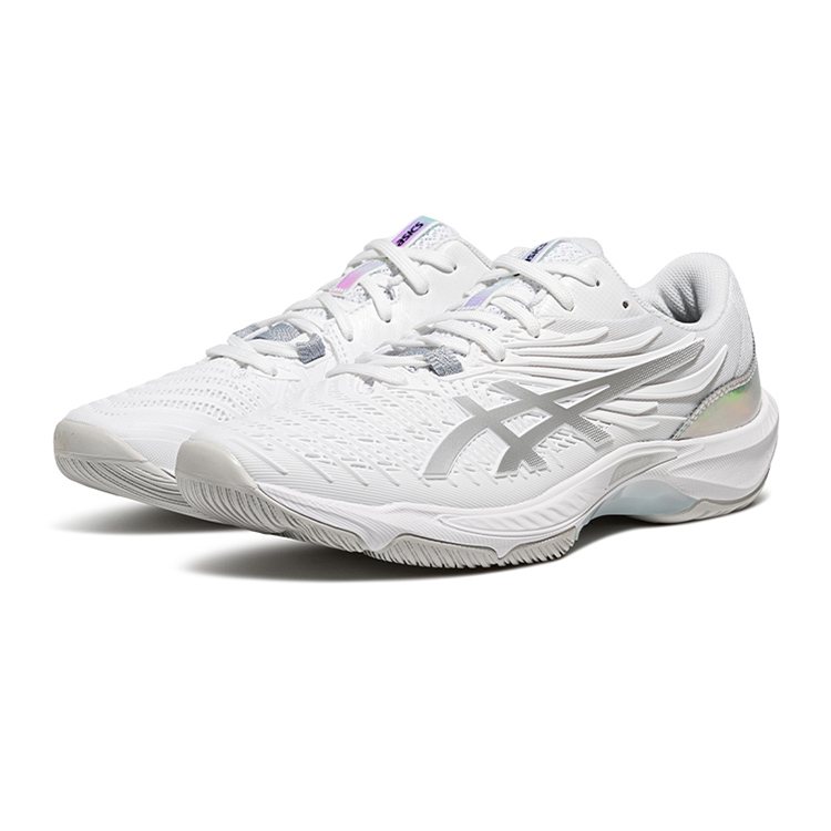 Кроссовки для бадминтона Unisex Rebound Slip Resistant Low top ASICS, белый/серебряный серый — фото 4