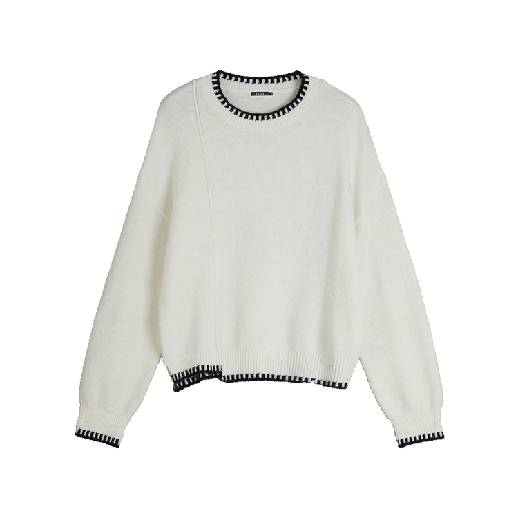 

Вязаный свитер женский с круглым вырезом Moderate ELLE, экрю