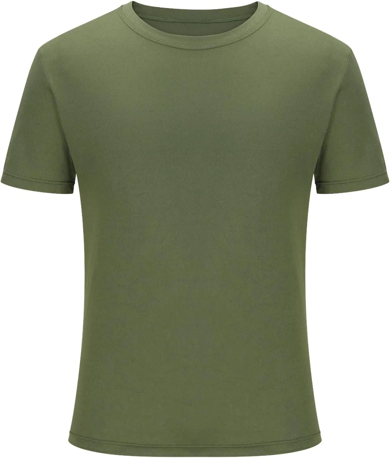Футболка мужская короткий рукав, круглый вырез, базовый, повседневный, Army Green — фото 4