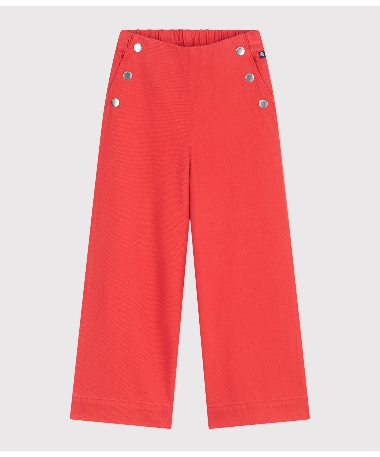 Матросские брюки из сержа PETIT BATEAU, Red — фото 2