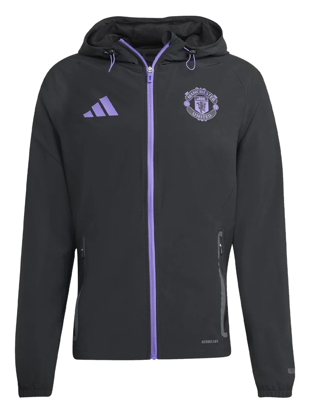 

Куртка Adidas Manchester United Tiro 25 Competition Vis Tech Travel, черный/фиолетовый