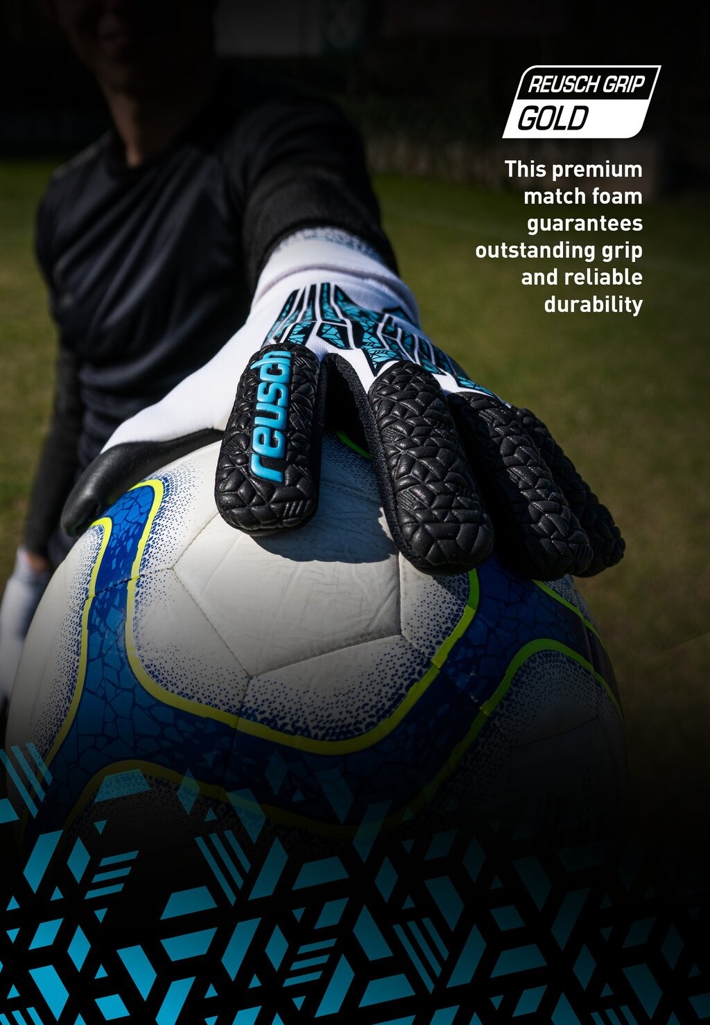 

Перчатки TORWART GK1 PRO Reusch, цвет white future blue black