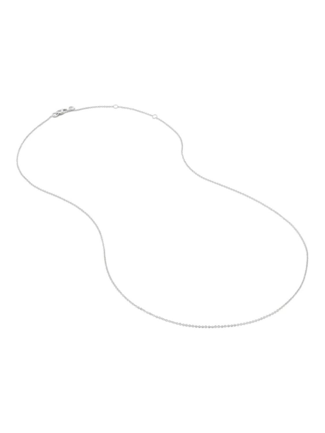 

Monica Vinader колье Super Fine из белого золота, серебряный