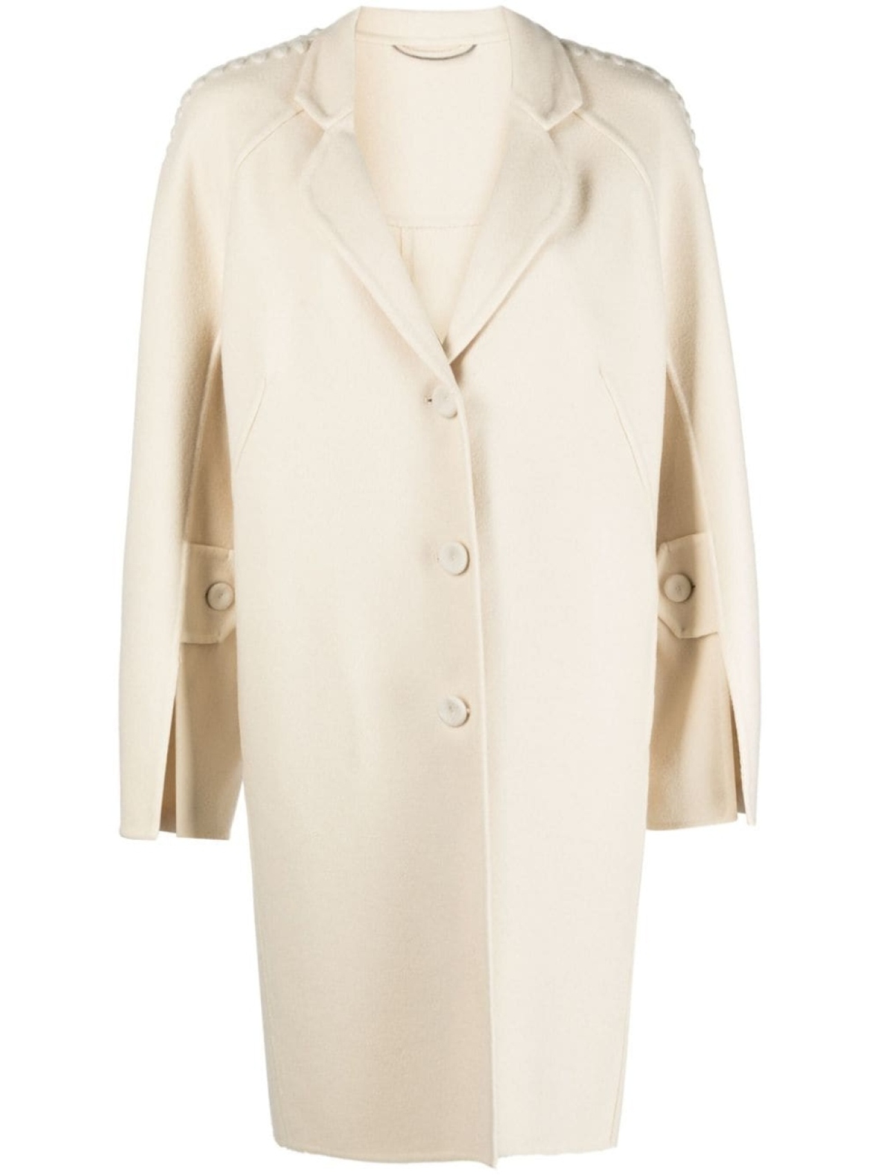 

Ermanno Scervino belted mohair-blend trench coat, нейтральный цвет