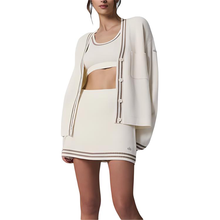 

Трикотажная футболка Alo Yoga для женщин, спортивная смешанная серая Athletic Heather Grey/White