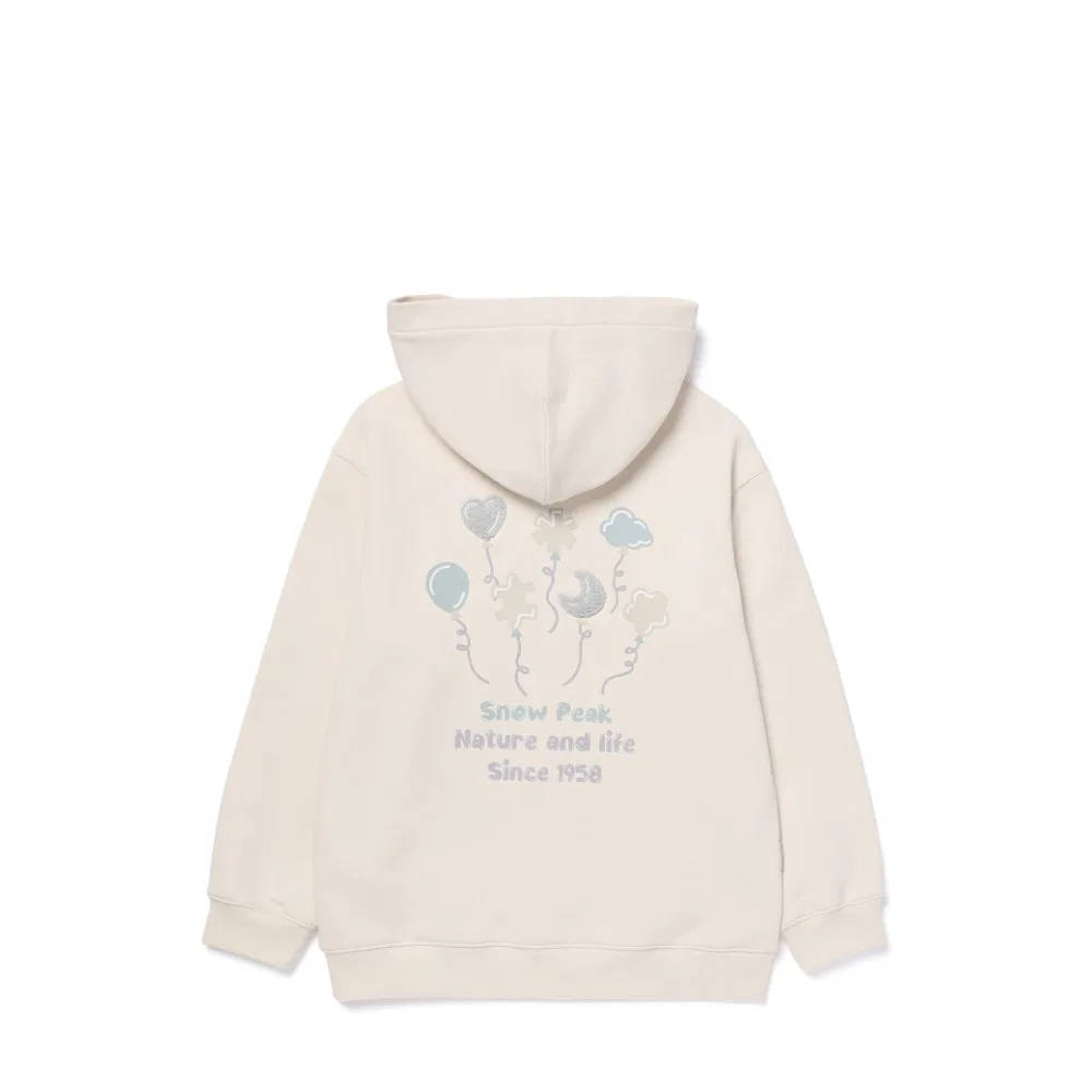 Детская худи с графическим принтом, кремовая, от Snowpeak Apparel Kids — фото 3
