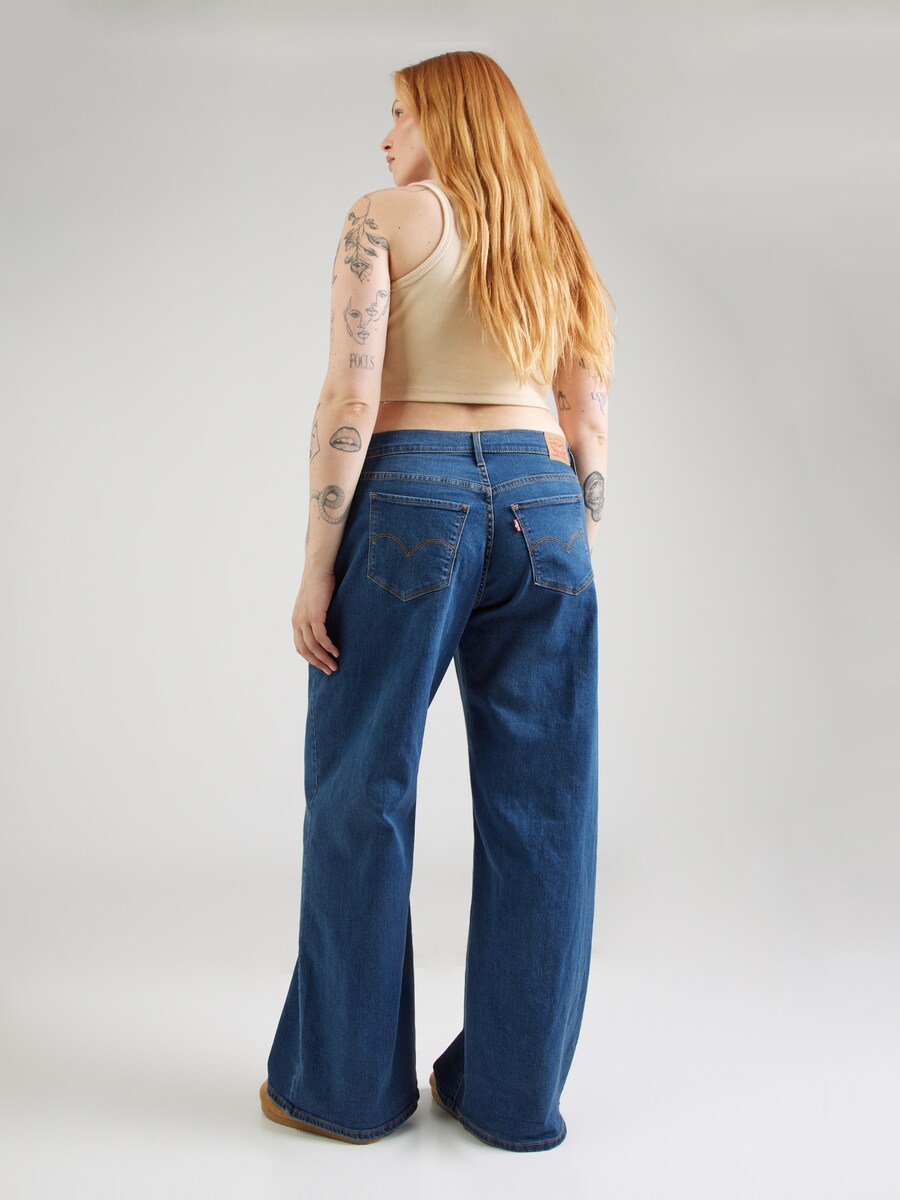 Джинсы с широкими штанинами Levi's Plus 318 Shaping Wide Leg Jeans, темно-синий — фото 4