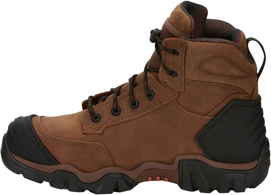 Рабочие ботинки Chippewa Cross Terrain с композитным носком высотой 15 см - Водонепроницаемые мужские рабочие ботинки - Нескользящая подошва на шнуровке - Широкая посадка - Прочная резиновая подошва, коричневый — фото 3
