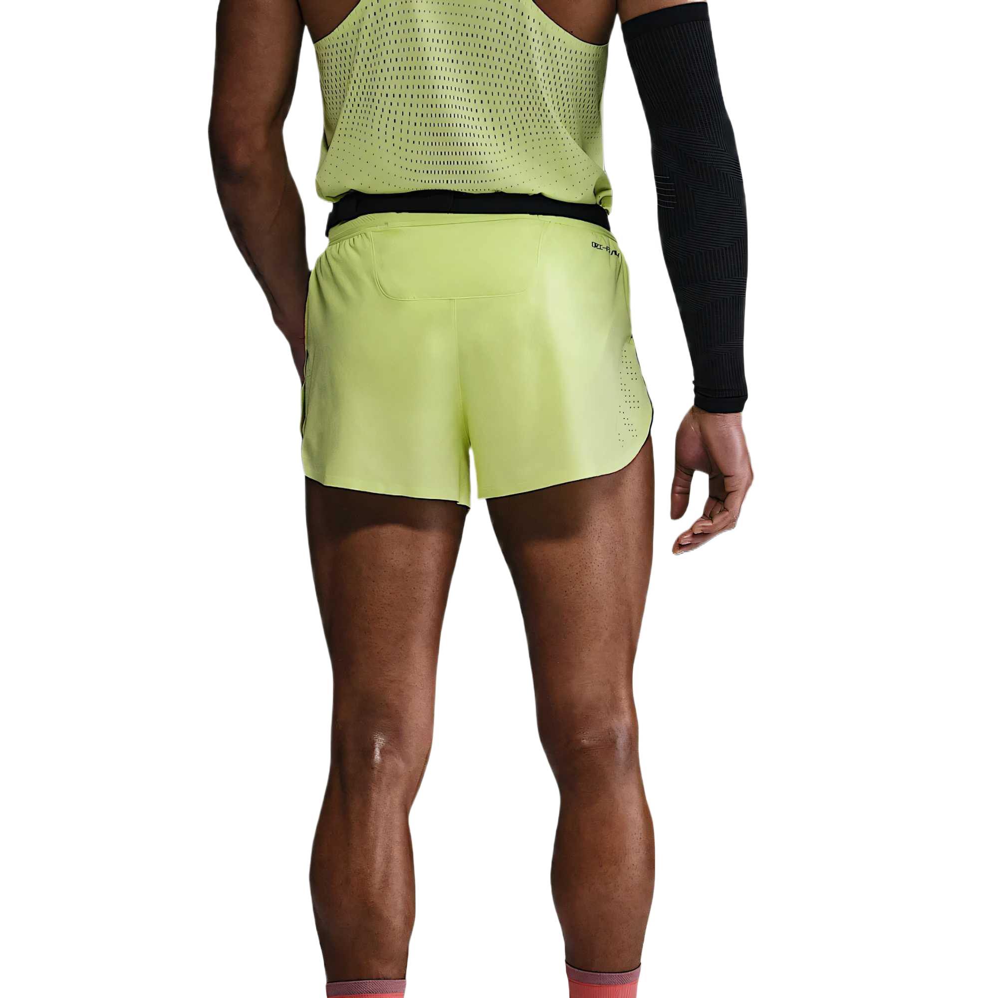 Мужские беговые шорты AeroSwift Dri FIT Adv 2' с подкладкой Nike, желтый — фото 3