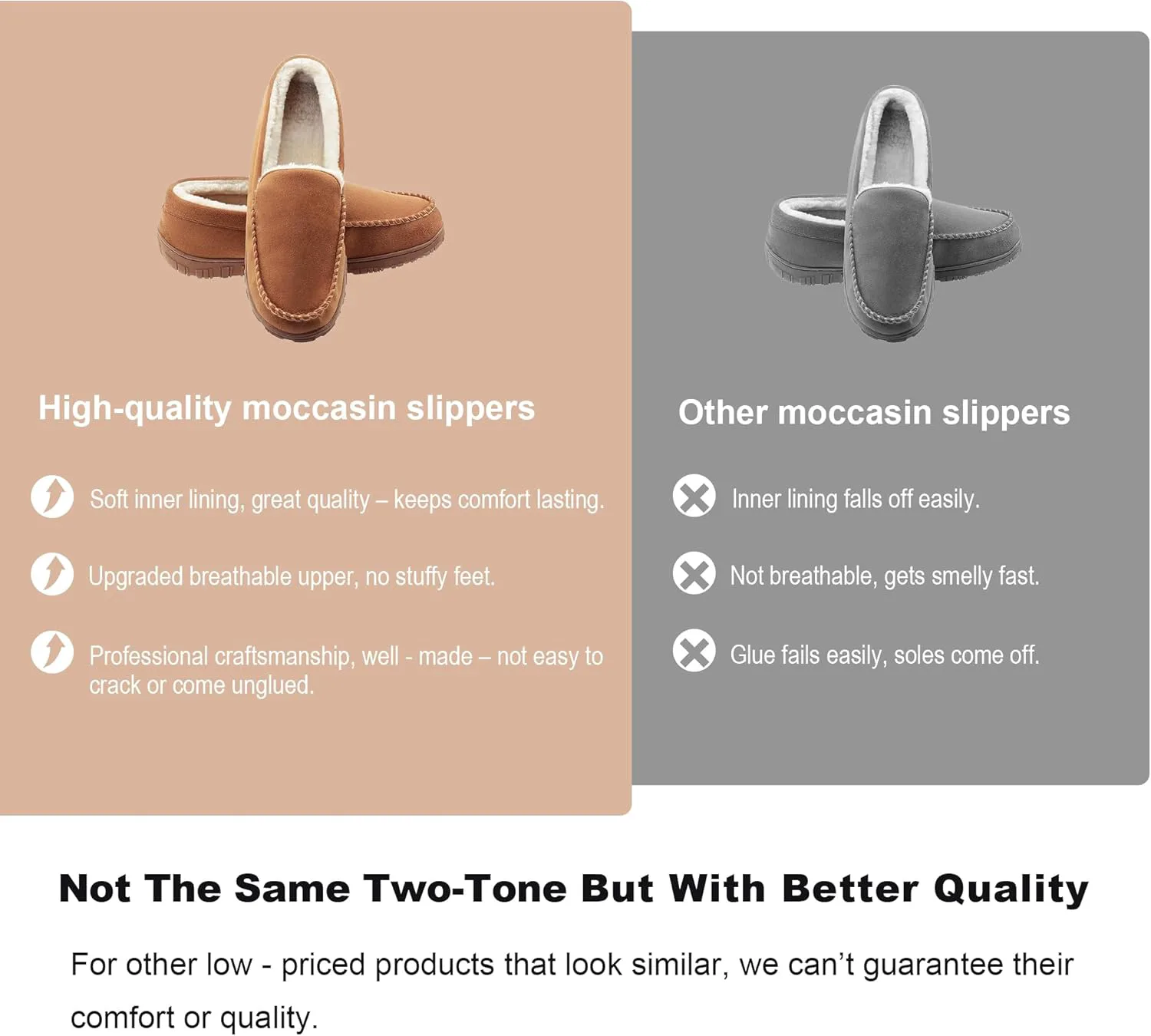 

Мужские мокасины Lulex Домашние тапочки для дома и улицы Мягкие мужские тапочки с твердой подошвой, бежевый