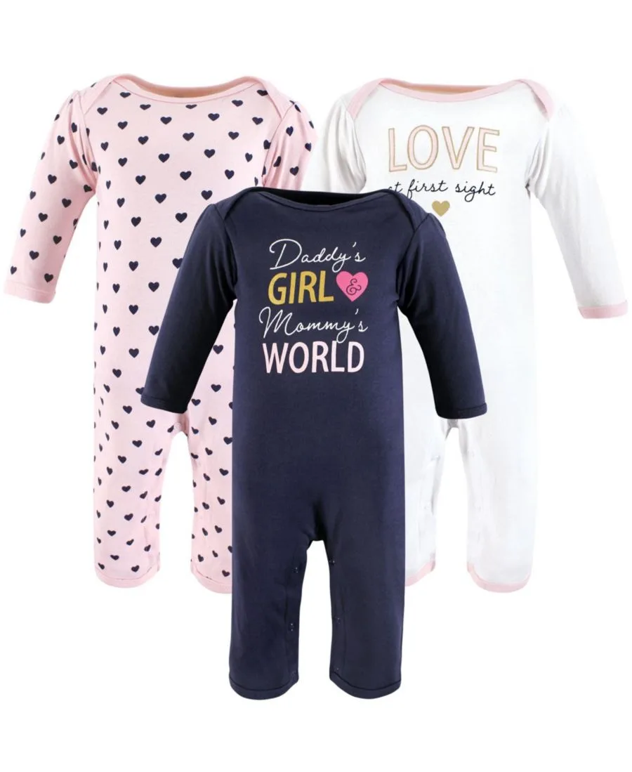 Мягкий хлопковый комбинезон для девочек Hudson Baby, Love At First Sight