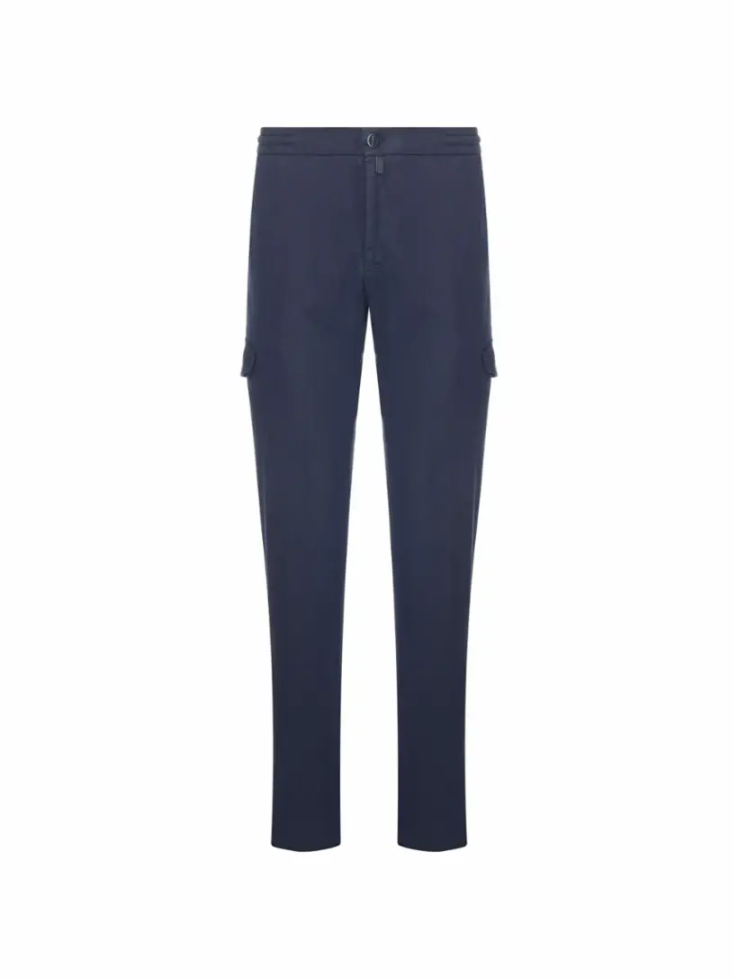 

Брюки карго с кулиской Kiton, тёмно-синий