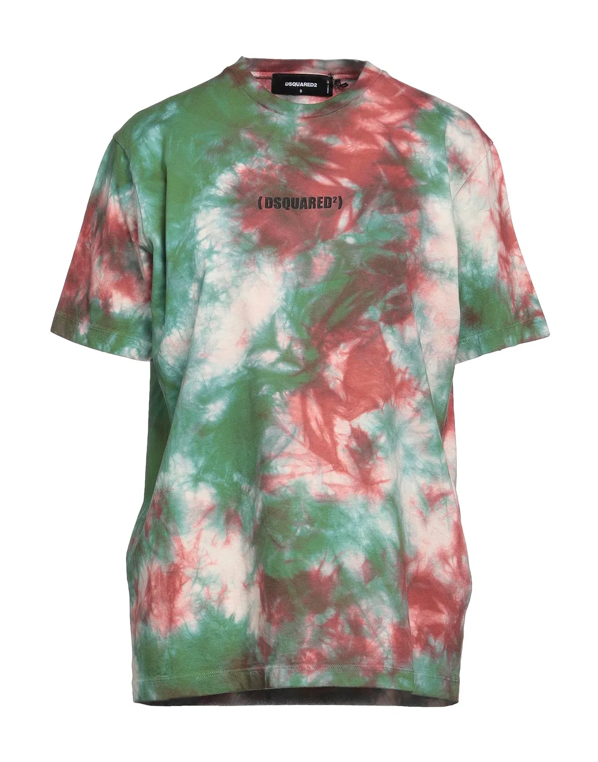 Футболка tie-dyed DSQUARED2 зеленая