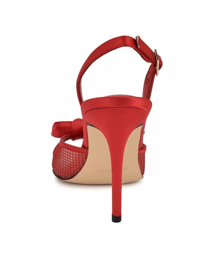 Женские босоножки Gergia Stiletto Heel Open Toe Dress Sandals Nine West, красный — фото 3