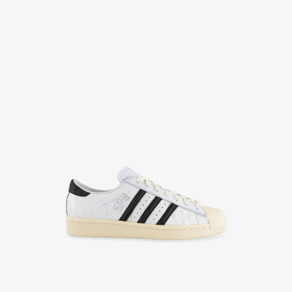Кроссовки кожаные Adidas Superstar Vintage с принтом логотипа, черный
