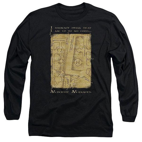 

Футболка с длинным рукавом Harry Potter Marauders Map Interior Words Licensed Character