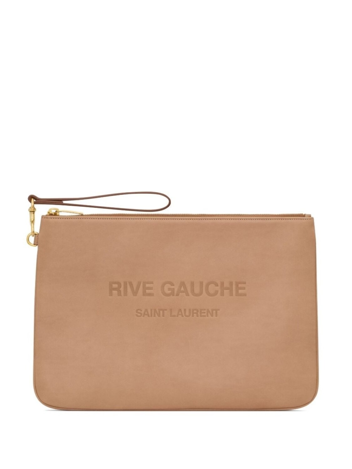

Saint Laurent клатч Rive Gauche на молнии, коричневый