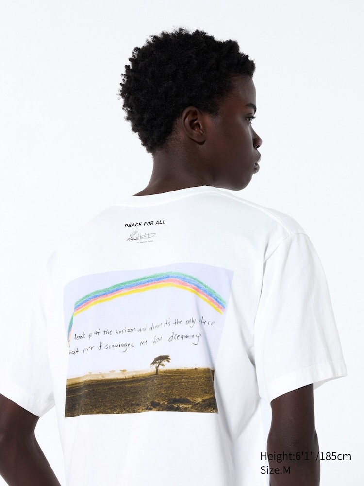 

Футболка с графическим рисунком peace for all magnum Uniqlo, цвет 00 белый
