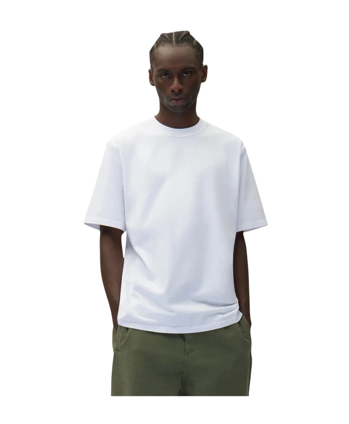 

Высококачественная хлопковая футболка с синим логотипом на спине. Arte Antwerp, белый