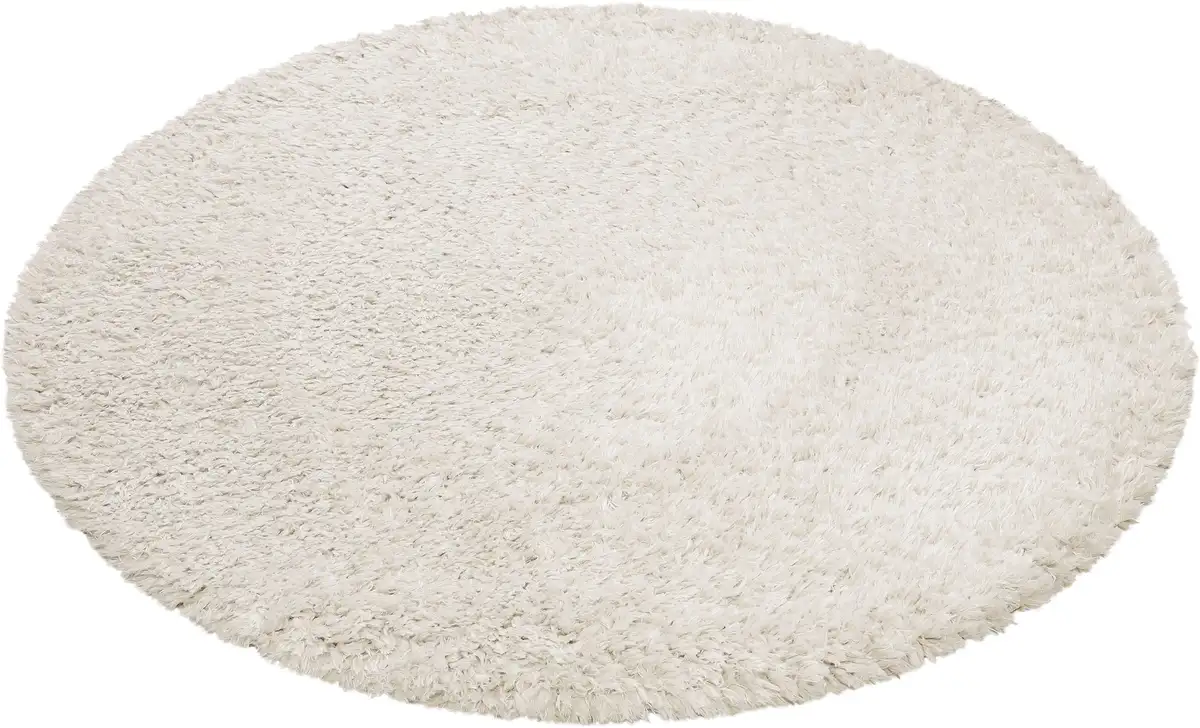 

Ковер Esprit с высоким ворсом "YOGI", круглый, пушистый ворс, экологически чистый, тканый, для гостиной, спальни, однотонный 120х120 см, Ø 120 см, бежевый