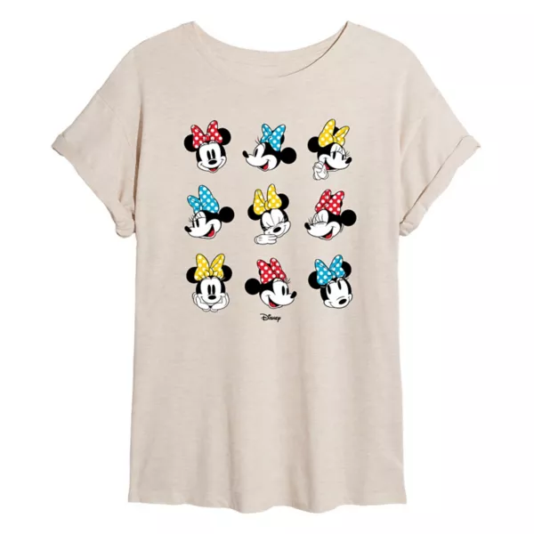 

Футболка большого размера с бантом в горошек от Minnie Mouse Junior Disney, бежевый