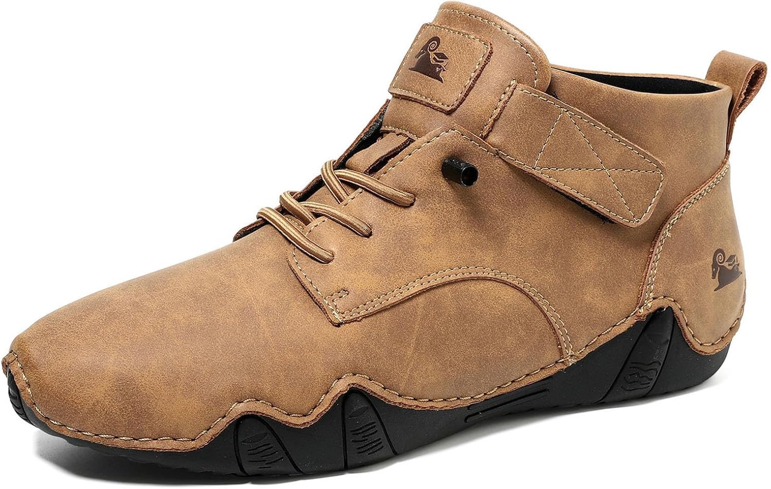 

Мужские повседневные ботинки для улицы, удобные слипоны для ходьбы, для путешествий, свиданий, с джинсами, стильные высокие кеды на щиколотку Generic, коричневый