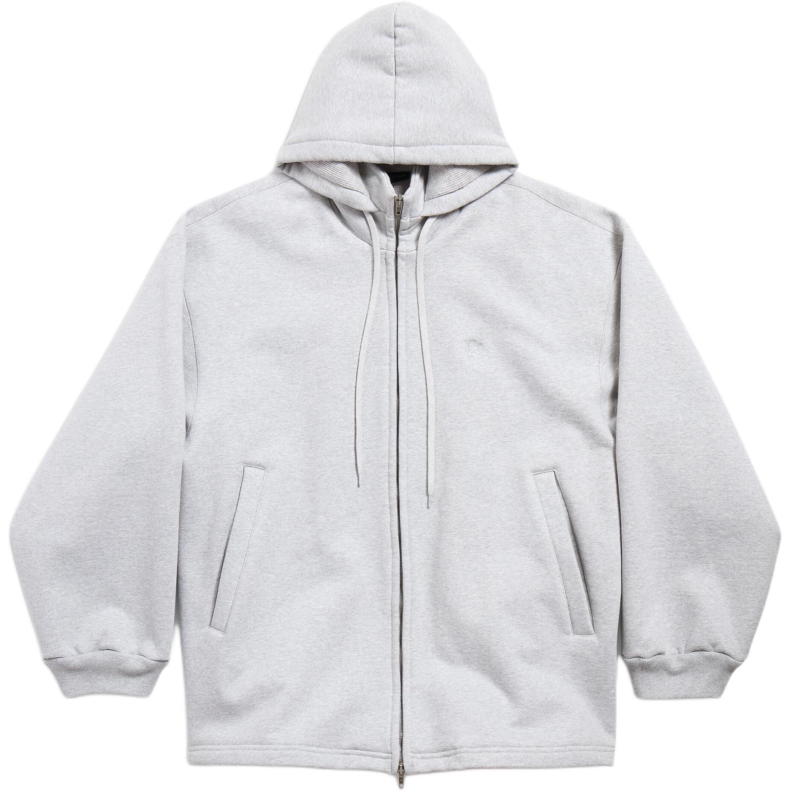 

Мужская толстовка свободного кроя SS26 Balenciaga, светлый серый