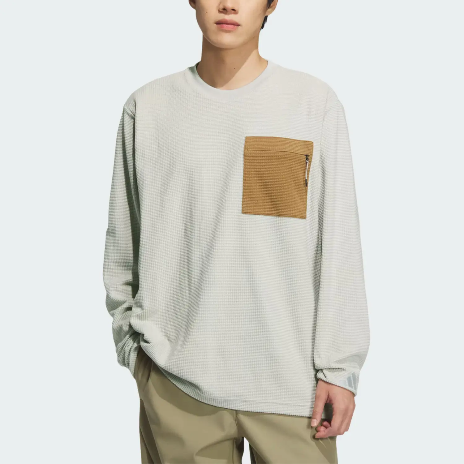 Футболка M TRANS TEE мужская light sesame earth gray Adidas, серый — фото 4