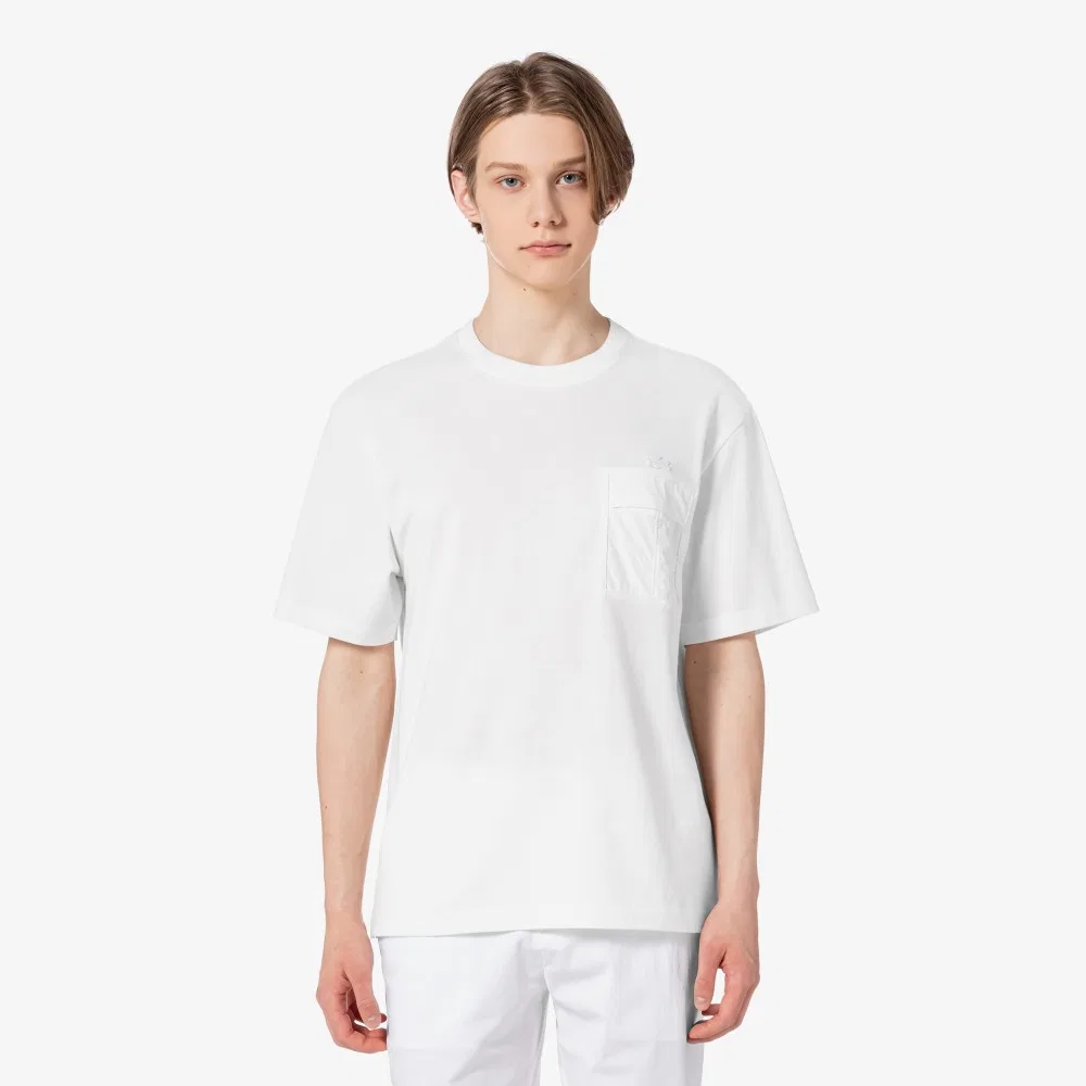 Мужская футболка Lacoste TH258E-55G, с карманом, цвет айвори