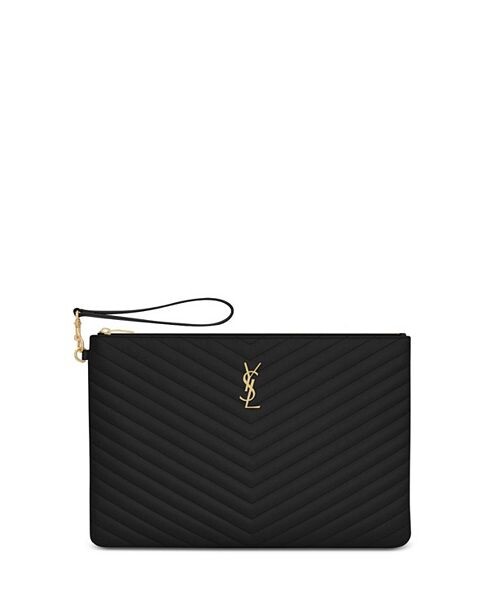 

Кассандра Мателасс&;eacute; Чехол для документов Saint Laurent, цвет Black