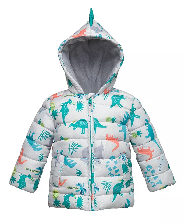 

Детская утепленная куртка с капюшоном для мальчиков Baby Fleece Rokka&Rolla, серый
