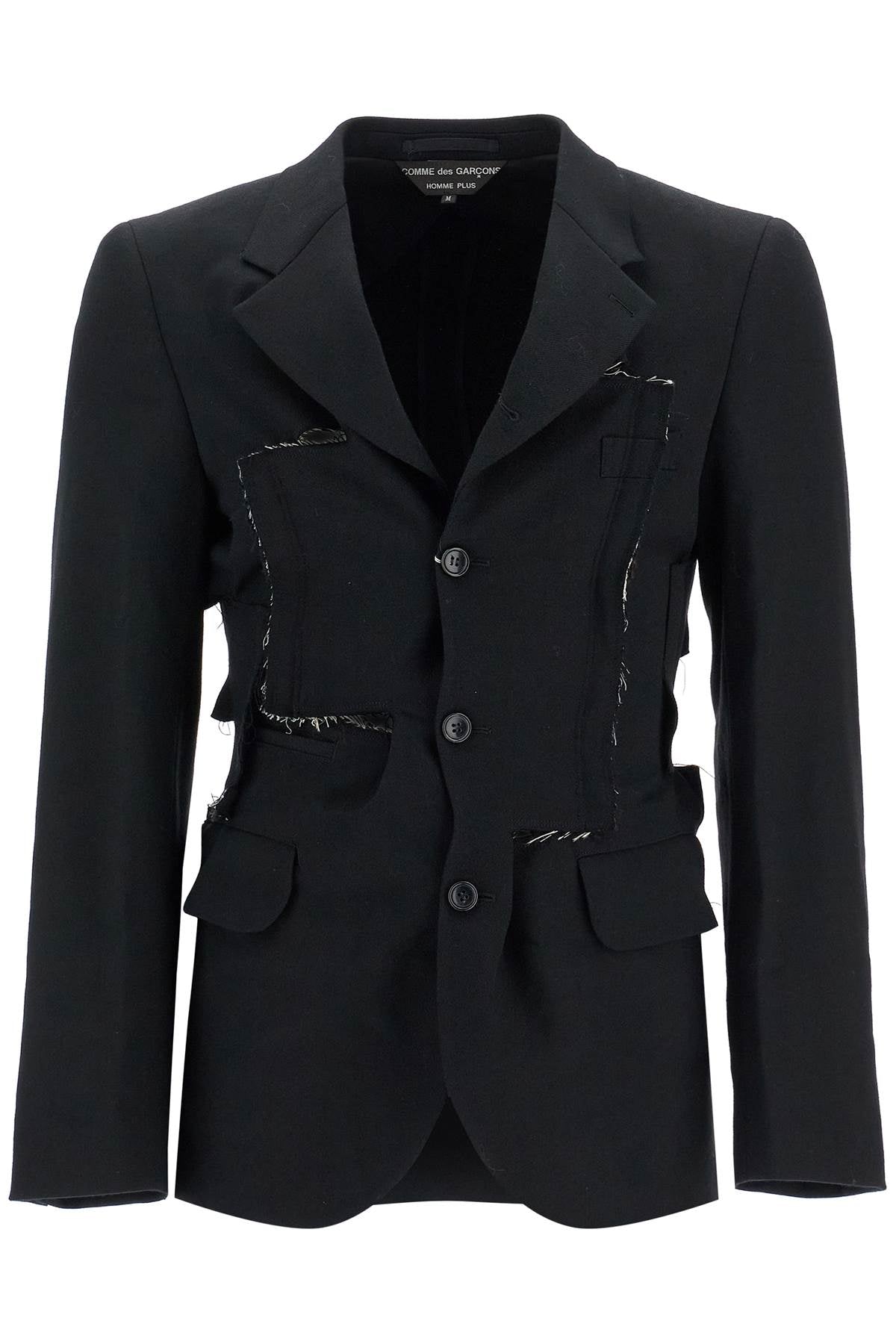 

Мужская куртка Comme Des Garcons Homme Plus с реконструированным эффектом, черный