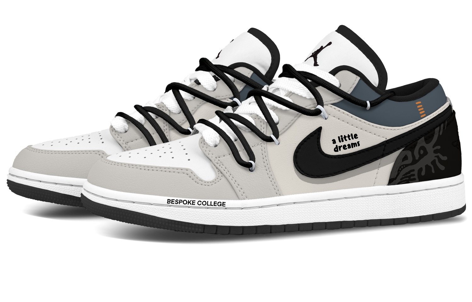 Jordan Кроссовки Air 1 Subtle Texture Abrasion Resistant Low top Vintage Basketball Shoes Unisex Black Coffee — фото 4