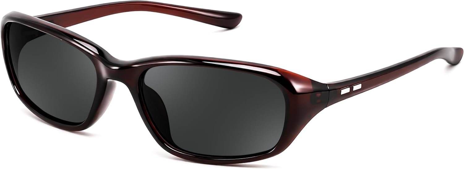 

Солнцезащитные очки FEISEDY в стиле ретро, ​​овальные, для женщин и мужчин, стильные, «кошачий глаз», дизайнерские, защита от ультрафиолета UV400, артикул B0407, Brown/Grey