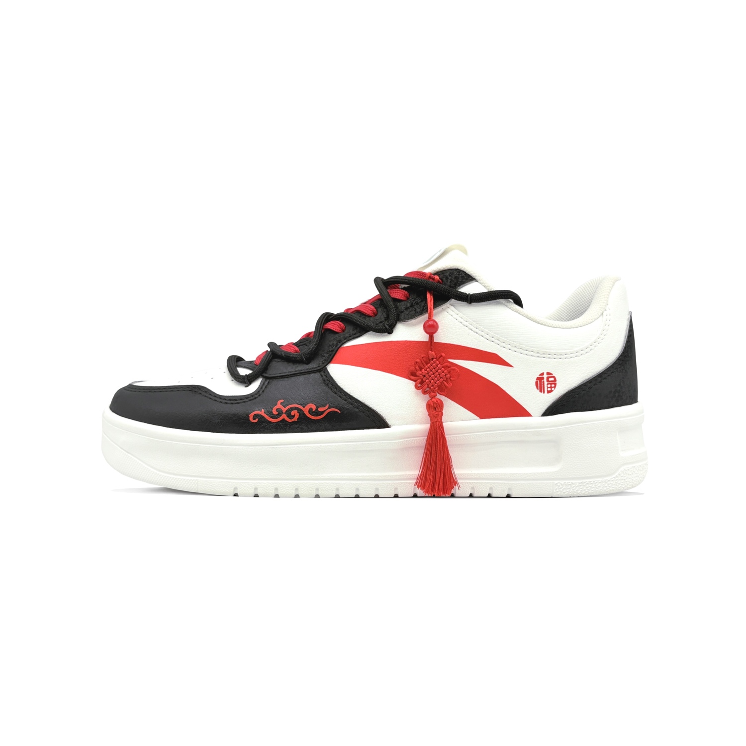 

ANTA Легкие и удобные кроссовки для скейтбординга Unisex Black Red, устойчивые к истиранию, в честь Года Лошади по китайскому календарю