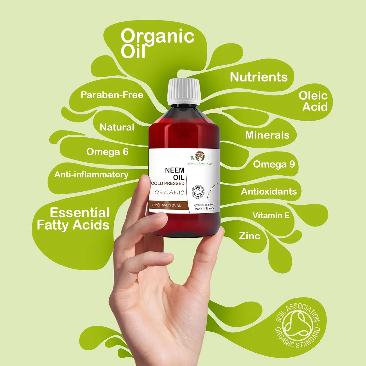 Масло для лица B.O.T Cosmetic & Wellness — Масло нима Garden холодного отжима % чистое — фото 4