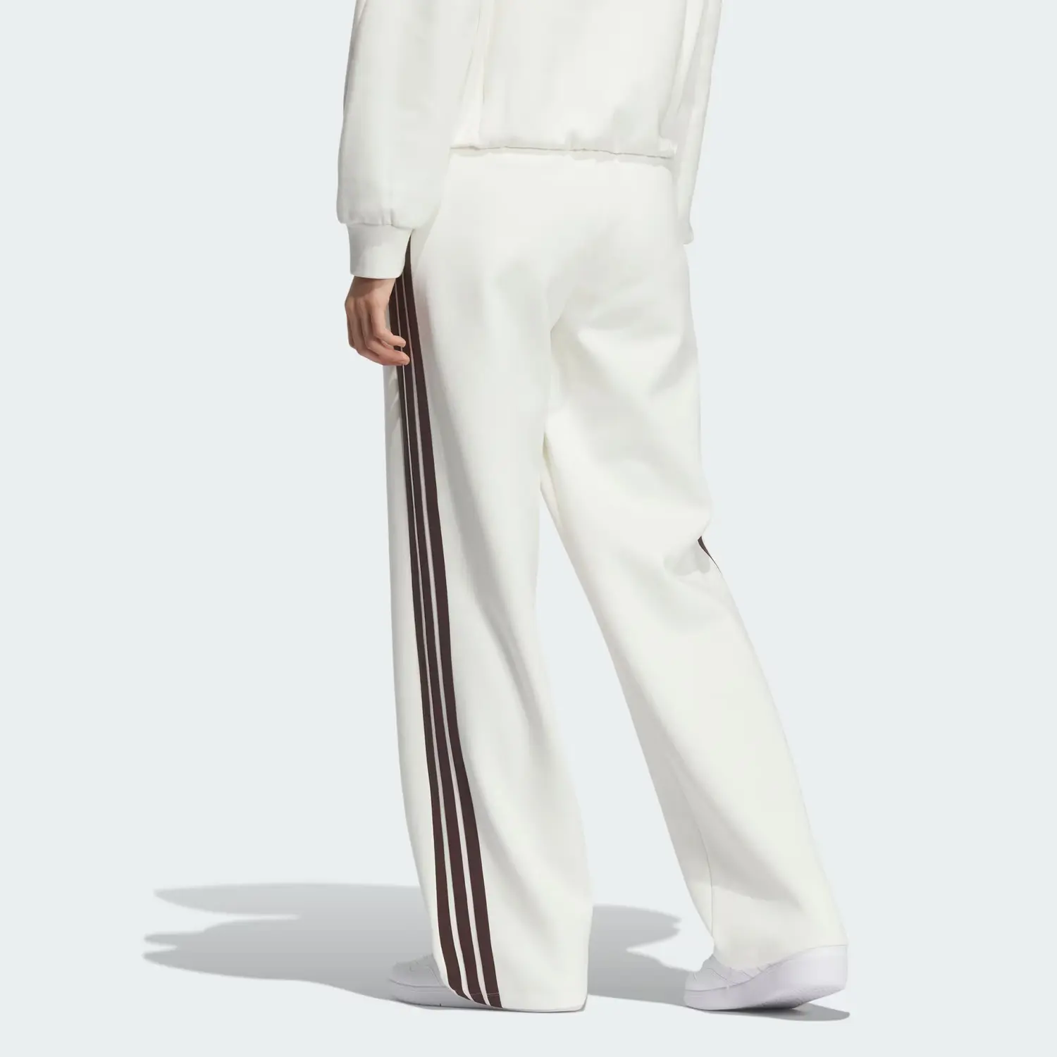 Мягкие двойные трикотажные повседневные брюки Women's Adidas, белый — фото 4