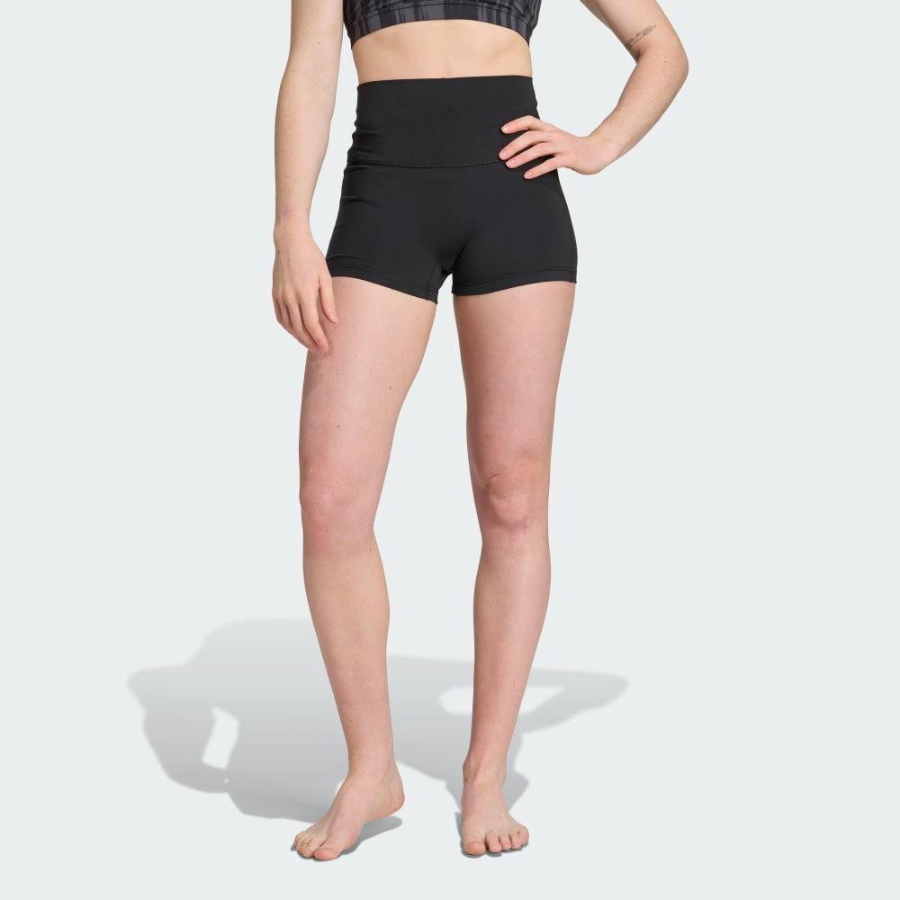 

Спортивные шорты-леггинсы Adidas All-Me Sculpt Booty Short Leggings, цвет Black/Black